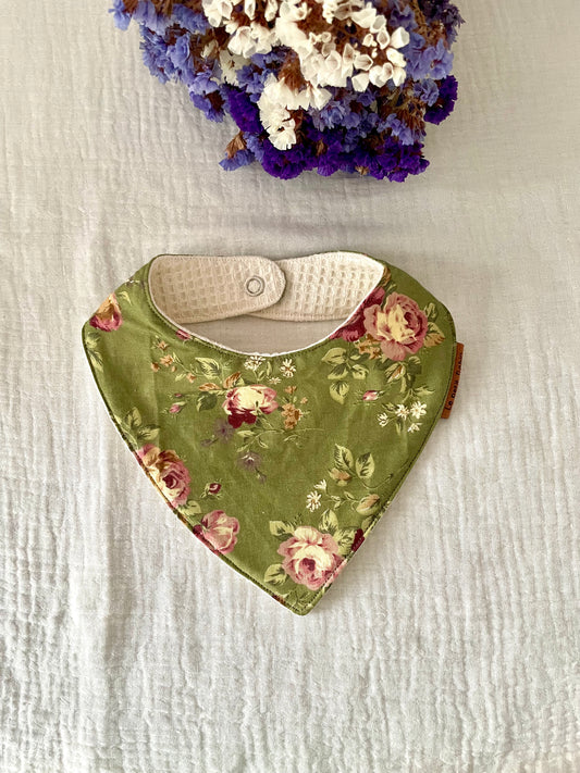 Bavoir bandana fleurs